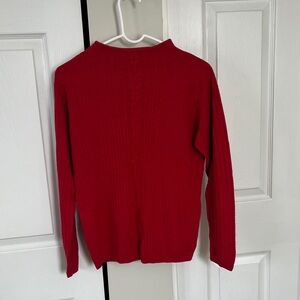Chic Red Mock Turtleneck Sweater